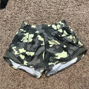 lululemon athletica Olive Green Camo Athletic Shorts